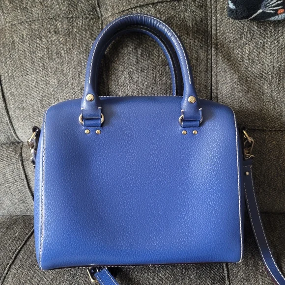 Kate Spade Alessa Wellesley Blue Leather Satchel - Picture 9 of 15